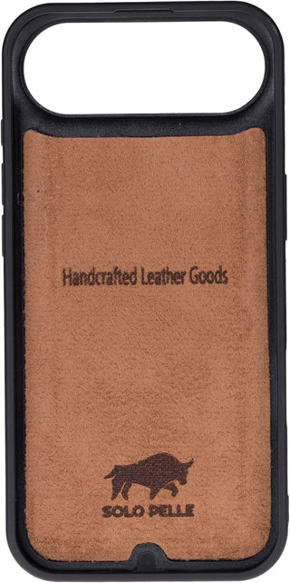 Solo Pelle Lederhülle für das iPhone Air in 6.5 Zoll Camel Braun Stanford Case Leder Hülle Ledertasche Backcover aus echtem Leder geeignet für MagSafe Zubehör