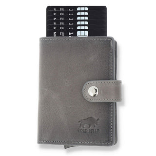 Magic Wallet 15 Karten "Q-Wallet" - Cognac Braun