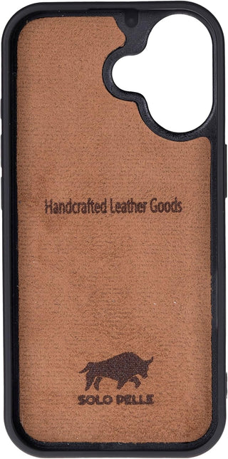 Vintage Braun Solo Pelle Lederhülle für das iPhone 17 in 6.3 Zoll Stanford Case Leder Hülle Ledertasche Backcover aus echtem Leder geeignet für MagSafe Zubehör