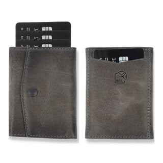 Slim Wallet "Lean" mit Münzfach 12 Karten - Cognac Braun