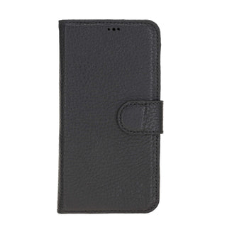 Solo Pelle Lederhülle kompatibel für iPhone 12/12 Pro in 6.1 Zoll abnehmbare Hülle (2in1) inkl. Kartenfächer für das original Apple iPhone 12/12 Pro (Matt Schwarz)