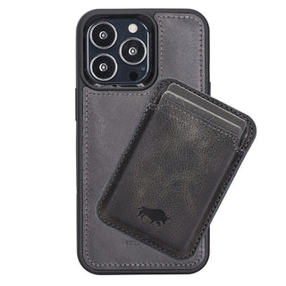 Solo Pelle Lederhülle für das iPhone 13 Pro in 6.1 Zol  Hülle Ledertasche Backcover aus echtem Leder "Stanford + Geldbörse" - Camel Braun