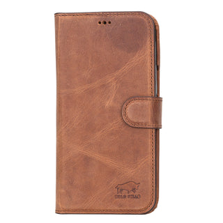 Solo Pelle Lederhülle kompatibel für iPhone 14 Pro Max in 6.7 Zoll abnehmbare Hülle (2in1) inkl. Kartenfächer für das original Apple iPhone 14 Pro Max in 6.7 (Vollleder Vintage Braun)