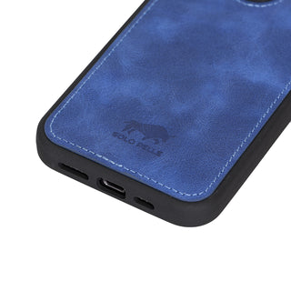 Solo Pelle Lederhülle für das iPhone 13 Pro in 6.1 Zol  Hülle Ledertasche Backcover aus echtem Leder "Stanford + Geldbörse" - Camel Braun