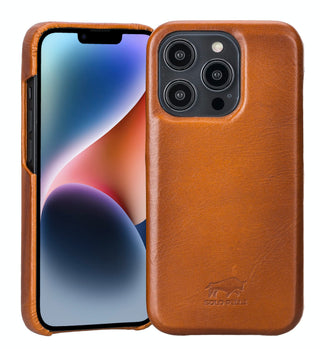 Solo Pelle Lederhülle für das iPhone 14 Pro in 6.1 Zoll Princeton Case - Matt Schwarz