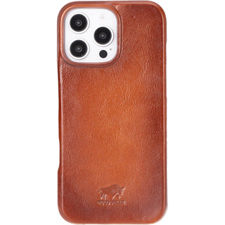 Solo Pelle Lederhülle für das iPhone 16 Pro Max in 6.9 Zoll Princeton Case Leder Hülle Ledertasche Backcover aus echtem Leder geeignet für MagSafe Zubehör Cognac Braun