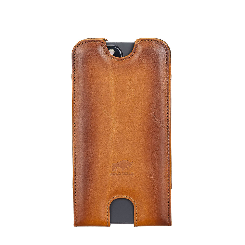 Solo Pelle Lederhülle Alle Geräte bis 6.7 Zoll Case Leder Hülle - Cognac Braun