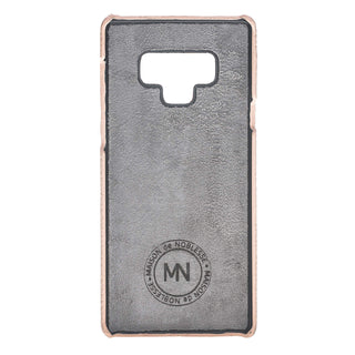 Maison de Noblesse kompatibel mit Samsung Galaxy Note 9 Lederhülle Ledertasche Backcover Ultra Slim in Nude Rosa + Personalisierung