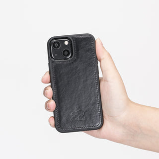 Solo Pelle Lederhülle für das iPhone 13 Mini  in 5.4 Zoll Stanford Case - Camel Braun