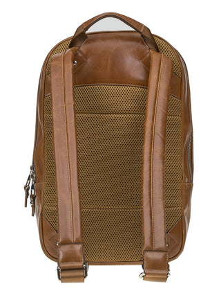 Solo Pelle Premium Lederrucksack/Backpack/Rucksack aus echtem Leder (Cognac Braun)