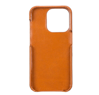 Solo Pelle Lederhülle kompatibel für iPhone 14 Pro in 6.1 Zoll abnehmbare Hülle (2in1) "Clemson" - Vintage Braun