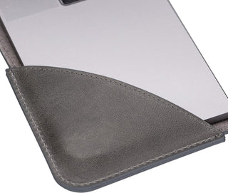 Solo Pelle Ledertasche für das MacBook Air 15.3 Steingrau Zoll Lederhülle Case Hülle Münich für das Apple MacBook Air 15 (2023-2024) Zoll aus echtem Leder kompatibel mit M2/A2941, M3/A3114