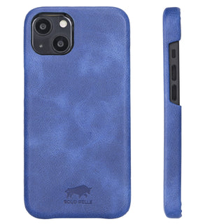 Solo Pelle Lederhülle für das iPhone 13 in 6.1 Zoll Princeton Case - Vintage Blau