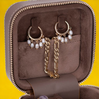 Amanda - Schmuckbox aus Leder - Mittel