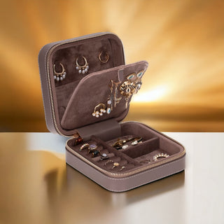 Amanda - Schmuckbox aus Leder - Mittel