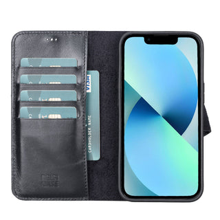 Delfi, Magic - 2-in-1-Handyhülle für iPhone 13 aus Leder