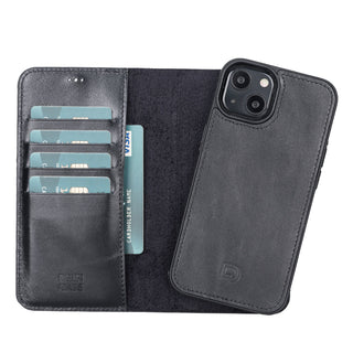Delfi, Magic - 2-in-1-Handyhülle für iPhone 13 aus Leder