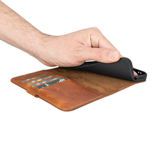 Delfi, TD Wallet - Handyhülle für iPhone 13 Pro Max aus Leder