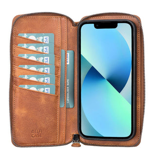 Delfi, Trina - 2-in-1-Handyhülle für iPhone 13 Pro Max aus Leder