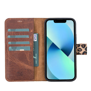 Delfi, Magic - 2-in-1-Handyhülle für iPhone 13 aus Leder