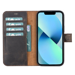Delfi, Magic - 2-in-1-Handyhülle für iPhone 13 Pro Max aus Leder