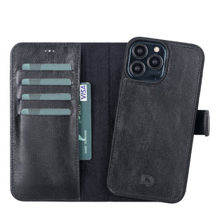 Delfi, Magic - 2-in-1-Handyhülle für iPhone 13 Pro Max aus Leder