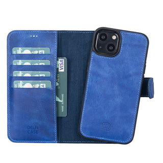 Delfi, Magic - 2-in-1-Handyhülle für iPhone 13 aus Leder