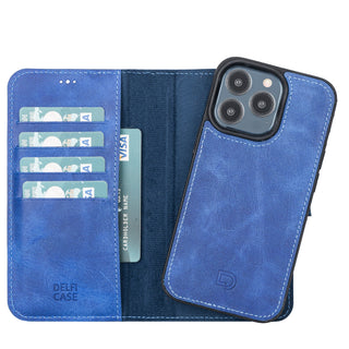 Delfi, Magic - 2-in-1-Handyhülle für iPhone 13 Pro aus Leder