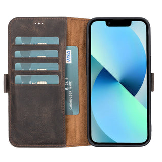 Delfi, TD Wallet - Handyhülle für iPhone 13 aus Leder