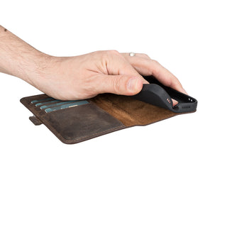 Delfi, TD Wallet - Handyhülle für iPhone 13 Pro Max aus Leder