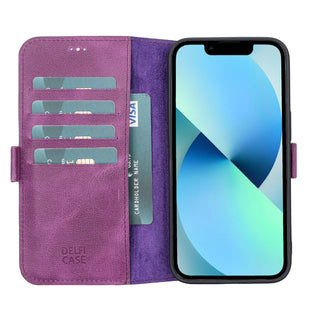 Delfi, TD Wallet - Handyhülle für iPhone 13 aus Leder