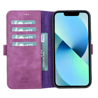 Delfi, TD Wallet - Handyhülle für iPhone 13 Pro Max aus Leder