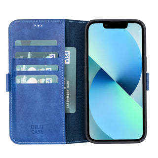 Delfi, TD Wallet - Handyhülle für iPhone 13 aus Leder
