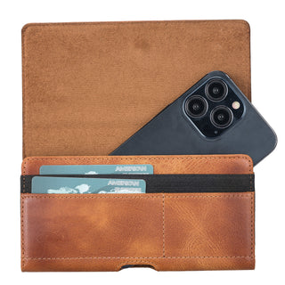 Delfi, Titan - Gürtel-Handytasche aus Leder