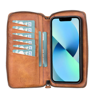 Delfi, Trina - 2-in-1-Handyhülle für iPhone 13 Pro aus Leder