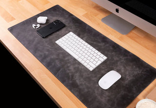 Lined Leather Desk Mat Small Size