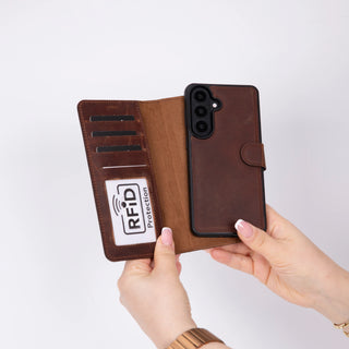 Magic Samsung Galaxy S26 Plus Detachable Leather Wallet Case