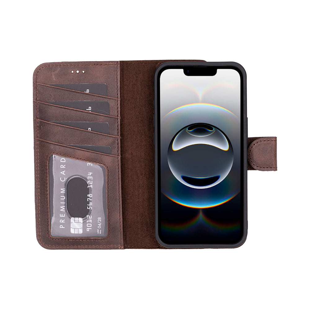 Magic iPhone 16E Detachable Leather Wallet Case