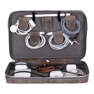 Kabelorganizer aus Leder