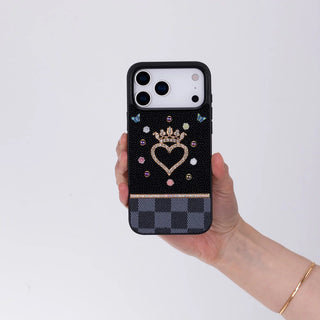 Vissel Heart Crystal Luxury Case for iPhone 17 Pro Max