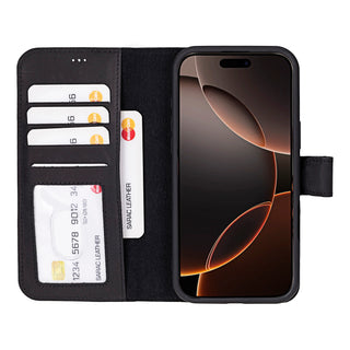 Liluri iPhone 16 Pro Max Detachable Leather Wallet Case