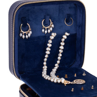 Amanda - Schmuckbox aus Leder - Mittel