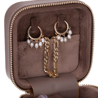 Amanda - Schmuckbox aus Leder - Mittel