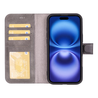 Magic - 2-in-1-Handyhülle für iPhone 16 Plus aus Leder