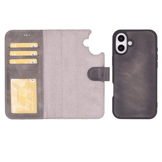 Magic - 2-in-1-Handyhülle für iPhone 16 aus Leder