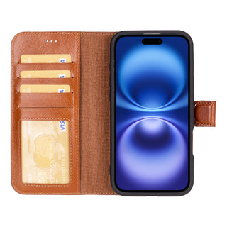Magic - 2-in-1-Handyhülle für iPhone 16 Plus aus Leder