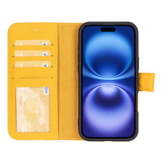 Magic - 2-in-1-Handyhülle für iPhone 16 aus Leder
