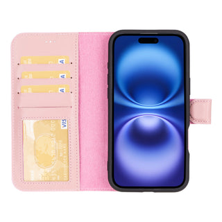 Magic - 2-in-1-Handyhülle für iPhone 16 aus Leder