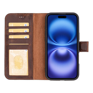 Magic - 2-in-1-Handyhülle für iPhone 16 Plus aus Leder