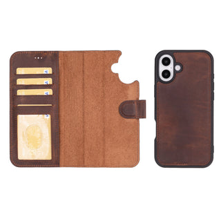 Magic - 2-in-1-Handyhülle für iPhone 16 Plus aus Leder